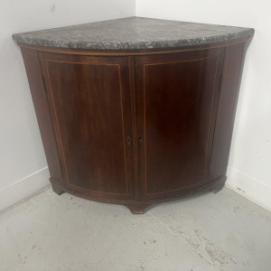 Louis XVI style half-moon corner cabinet, 19th century