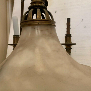 Lustre Empire en bronze et albâtre, XIXᵉ siècle, Napoléon III