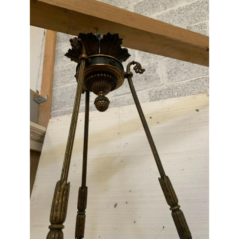 Empire kroonluchter in brons en albast, 19e eeuw, Napoleon III