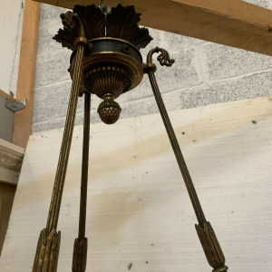 Empire kroonluchter in brons en albast, 19e eeuw, Napoleon III