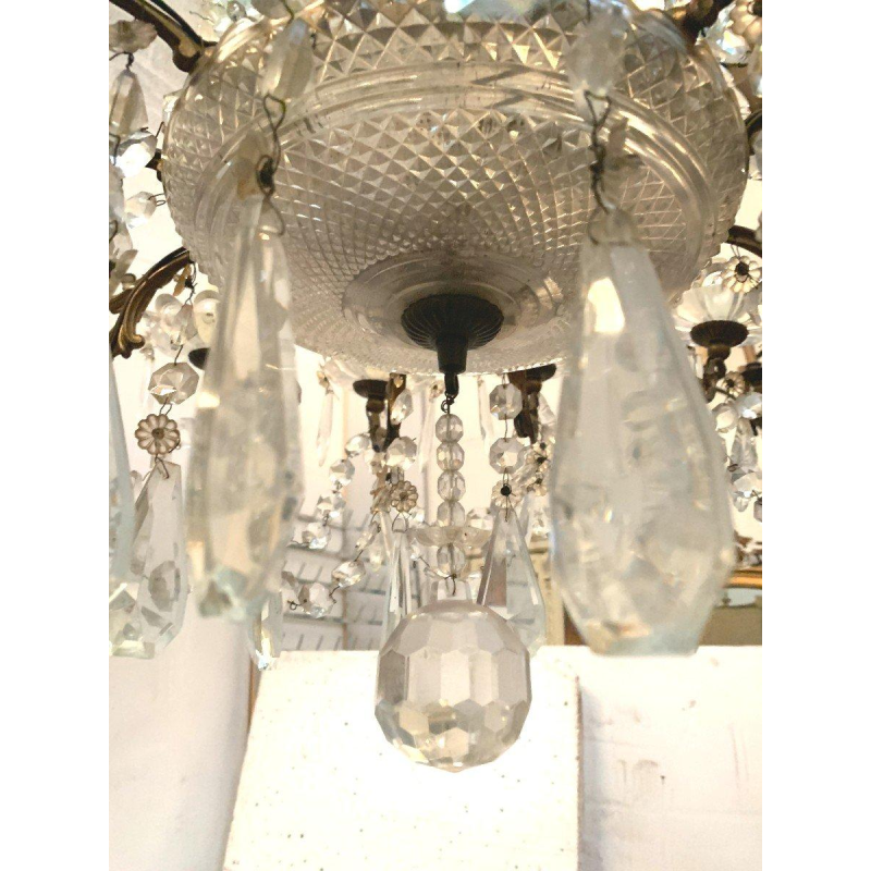 Twelve-light crystal chandelier, 20th century