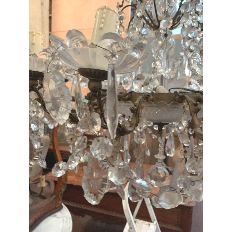 Lustre à pampilles à douze points de lumière, XXᵉ siècle