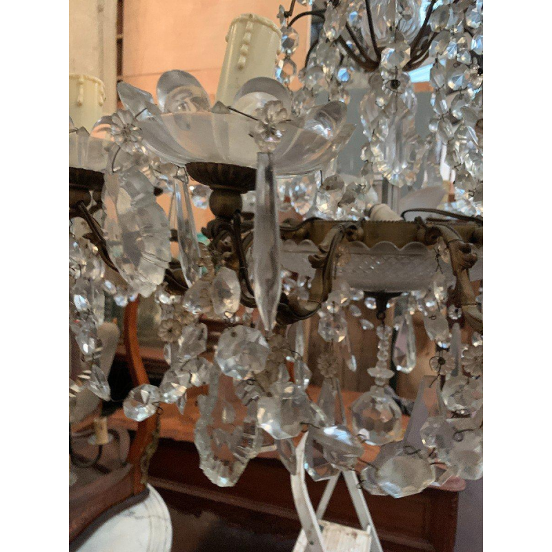 Lustre à pampilles à douze points de lumière, XXᵉ siècle