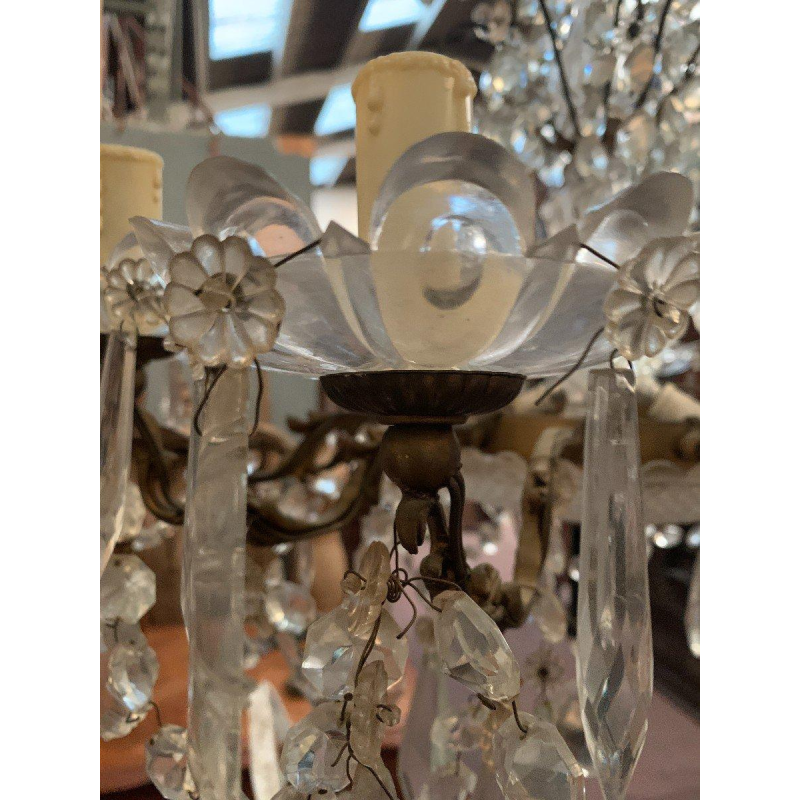 Twelve-light crystal chandelier, 20th century