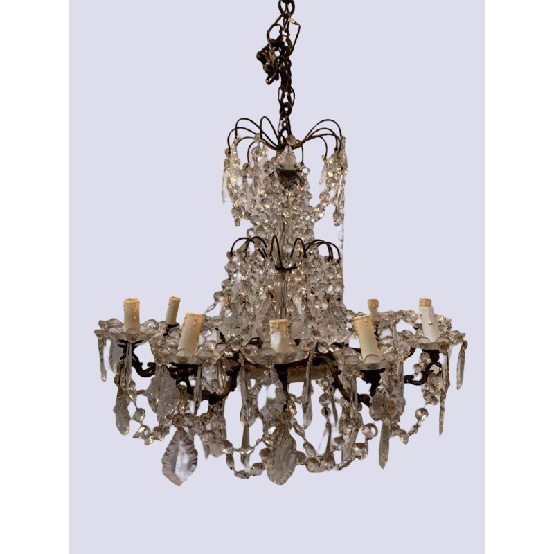 Twelve-light crystal chandelier, 20th century