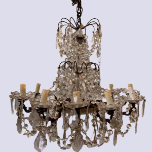 Twelve-light crystal chandelier, 20th century