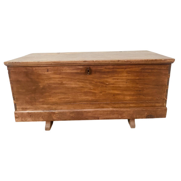 Chest in solid poplar stained walnut, 19th century