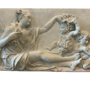Stucco bas-relief depicting a scene in the antique style, 20th century