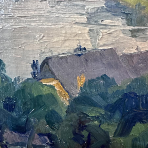 Eugène COLIGNON «Vallée de la Meuse à Profondeville» peinture huile sur toile marouflée