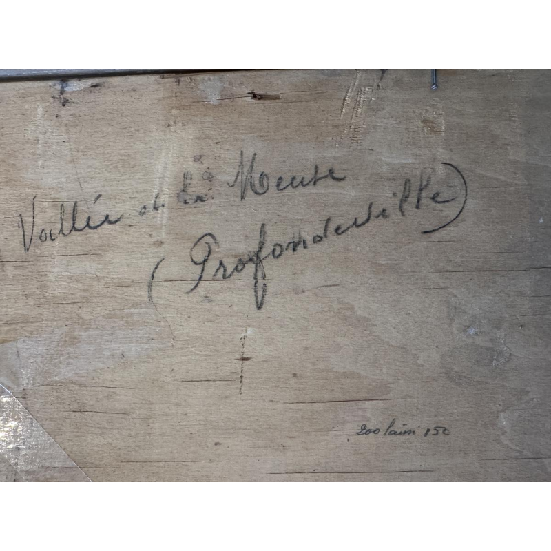 Eugène COLIGNON «Vallée de la Meuse à Profondeville» peinture huile sur toile marouflée