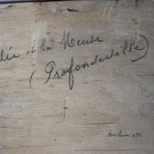 Eugène COLIGNON “Maasvallei in Profondeville” olieverf op doek gemonteerd op doek