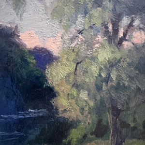 Eugène COLIGNON “Vallei van de Gelbressée-stroom 1942” olieverf op paneel