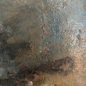 Alphonse Chigot "Militaire scène", olieverfschilderij op paneel, 19e eeuw.