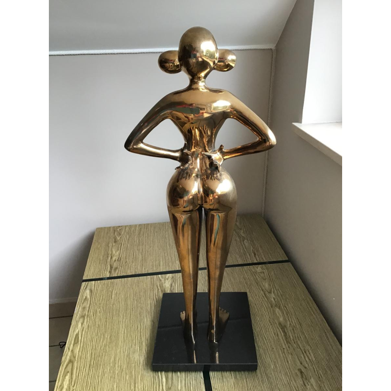 Laszlo Tibay "Mademoiselle Gong" bronze sculpture