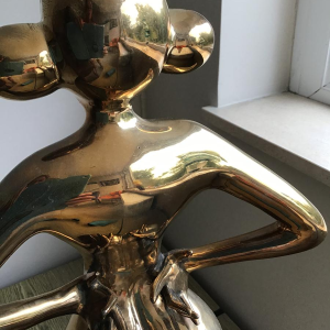 Laszlo Tibay "Mademoiselle Gong" bronze sculpture