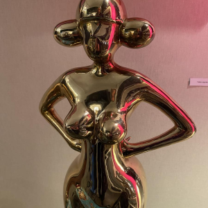 Laszlo Tibay "Mademoiselle Gong" sculpture en bronze
