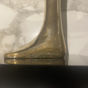 Laszlo Tibay "Mademoiselle Gong" bronze sculpture