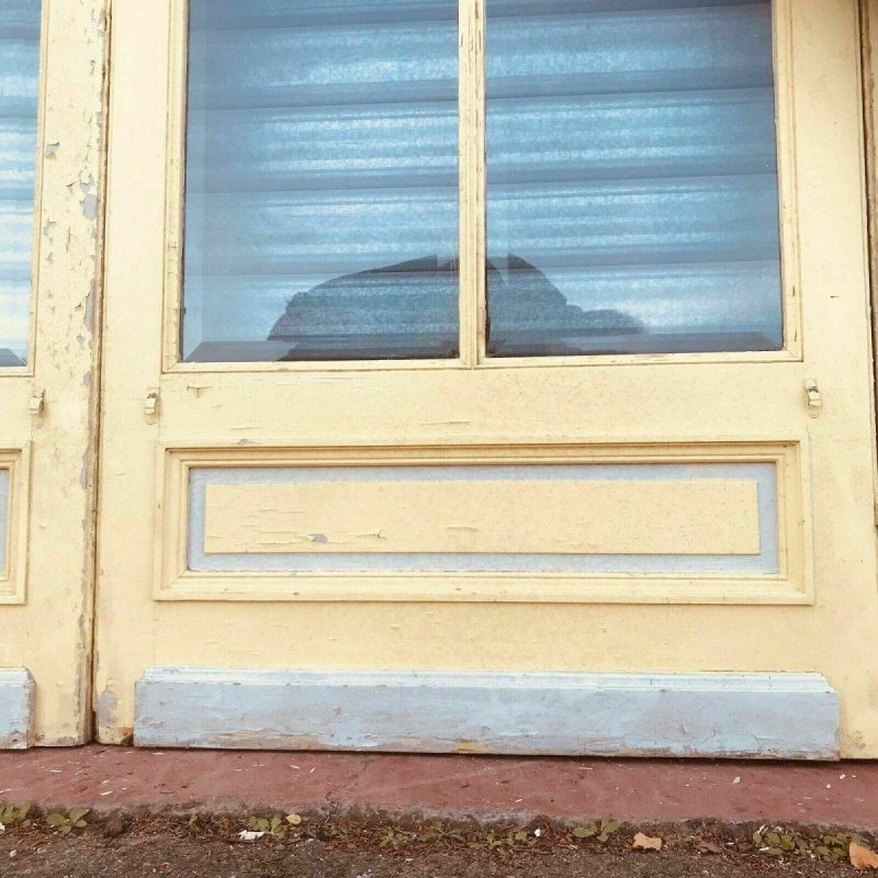 Set van 4 glazen deuren, verdeeld in vier panelen met facetgeslepen ruiten, begin 20e eeuw