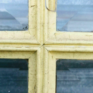 Ensemble 4 portes vitrées, séparation en quatre vantaux à carreaux biseautés, début XXᵉ siècle