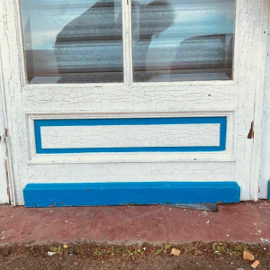 Ensemble 4 portes vitrées, séparation en quatre vantaux à carreaux biseautés, début XXᵉ siècle