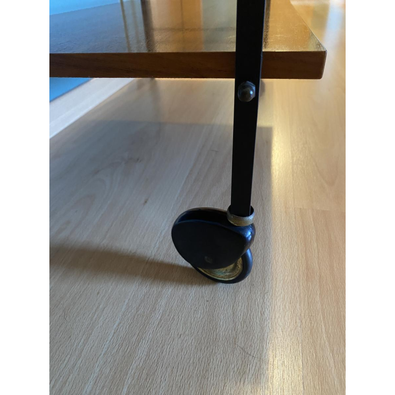 Desserte en bois, métal et céramique, années 1970