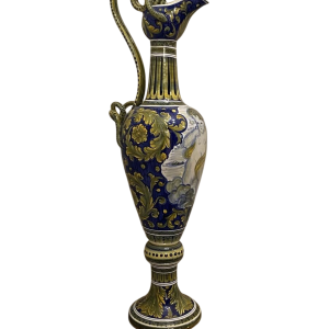 Grifo Deruta, grote keramische pot, handvat gevormd uit slangen, Italië, 20e eeuw