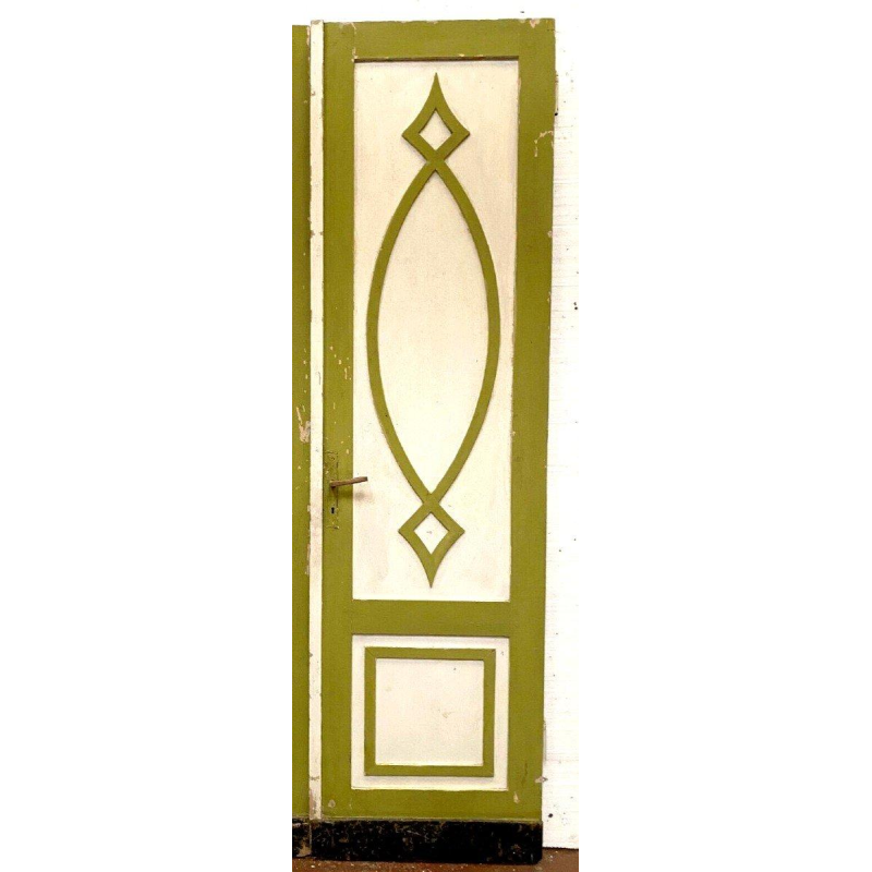 Double dividing doors in patinated solid fir, 19th century