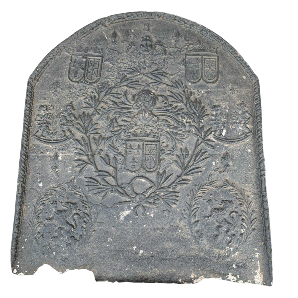 Cast iron fireplace backplate, 18th century