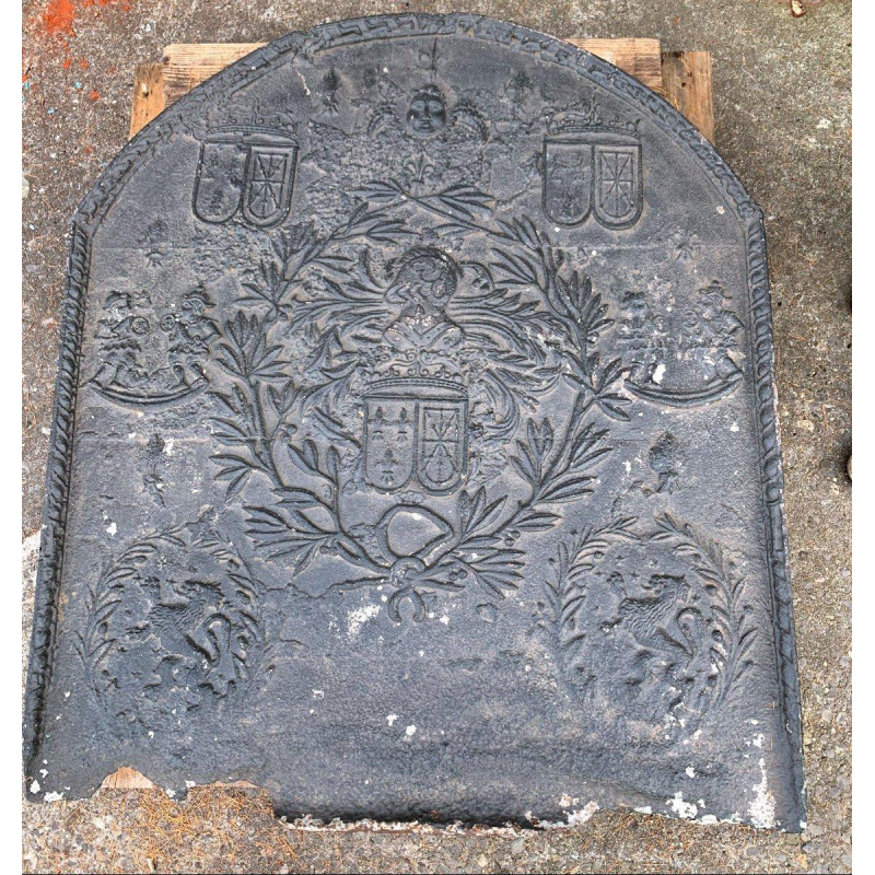Cast iron fireplace backplate, 18th century