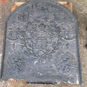 Cast iron fireplace backplate, 18th century