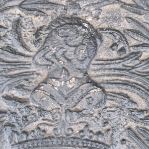 Plaque de fond de cheminée en fonte, XVIIIᵉ siècle