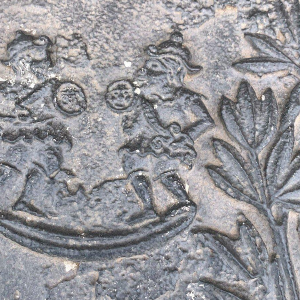 Cast iron fireplace backplate, 18th century