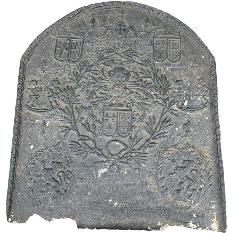 Plaque de fond de cheminée en fonte, XVIIIᵉ siècle