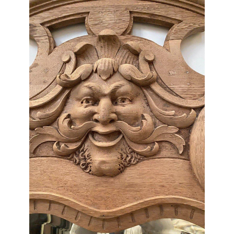 Carved oak coat/umbrella/mirror rack, 20th century