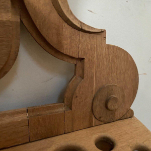 Carved oak coat/umbrella/mirror rack, 20th century