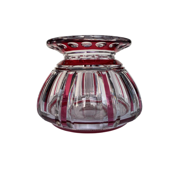 Val-Saint-Lambert, vase Art Déco en cristal doublé rouge, 1926
