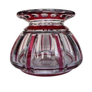 Val-Saint-Lambert, Art Deco vaas van rood omrand kristal, 1926