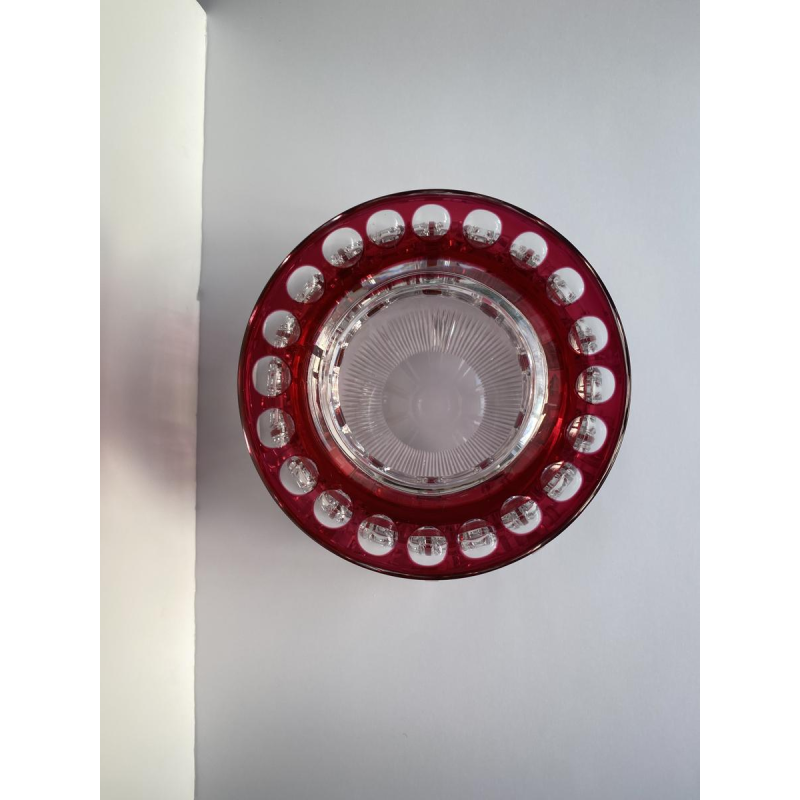 Val-Saint-Lambert, vase Art Déco en cristal doublé rouge, 1926