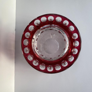 Val-Saint-Lambert, vase Art Déco en cristal doublé rouge, 1926