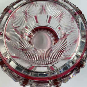 Val-Saint-Lambert, vase Art Déco en cristal doublé rouge, 1926