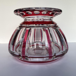 Val-Saint-Lambert, vase Art Déco en cristal doublé rouge, 1926