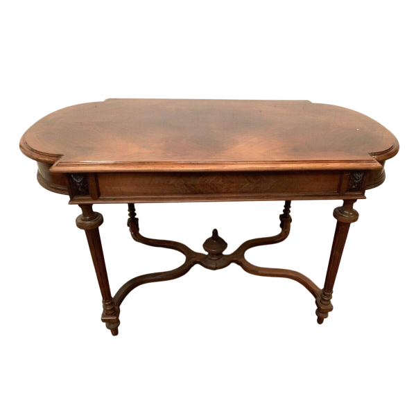 Napoleon III style rosewood and veneer desk, 19th century