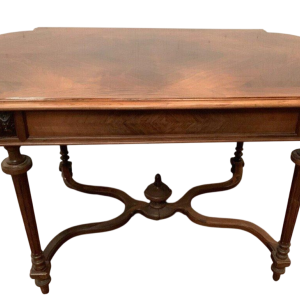 Napoleon III style rosewood and veneer desk, 19th century