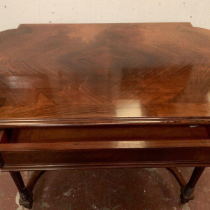 Napoleon III style rosewood and veneer desk, 19th century