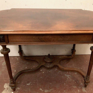 Napoleon III style rosewood and veneer desk, 19th century