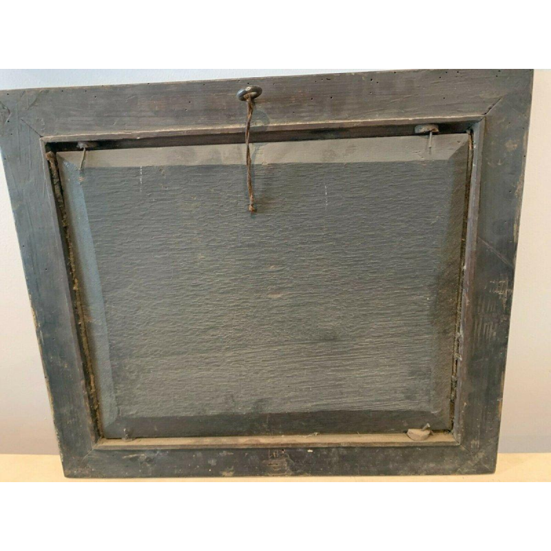 Olieverf op eikenhouten paneel, levendig landschap, 19e eeuw