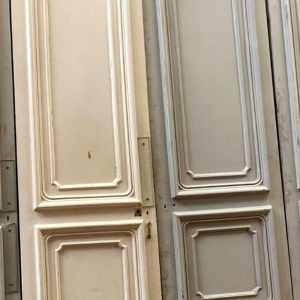 Set of five double-sided, molded Haussmann-style doors, 19th century