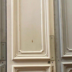 Set van vijf dubbelzijdige, geprofileerde deuren in Haussmann-stijl, 19e eeuw