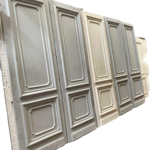Set of five double-sided, molded Haussmann-style doors, 19th century