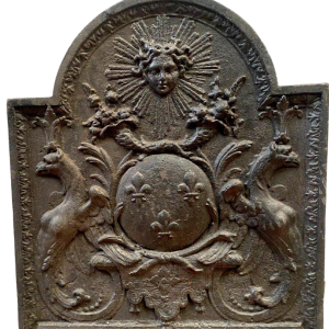 Plaque de fond de cheminée en fonte de fer, XIXᵉ siècle